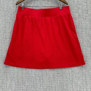 National Skort Womens XL Red Pull On Elastic Waist Active With Pockets NWT